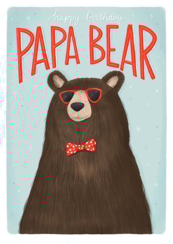 Papa bear birthday card created by Claire Lefevre