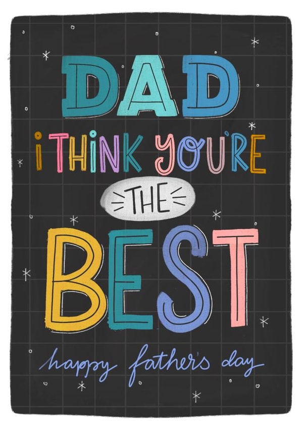 You’re the best Fathers Day card created by Claire Lefevre