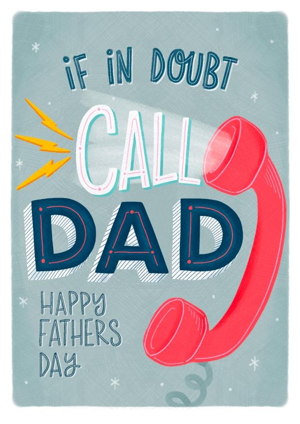 Call Dad Father’s Day card created by Claire Lefevre