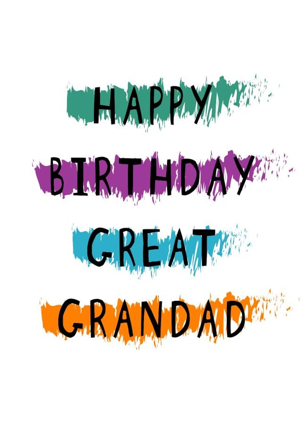 Modern Great Grandad Birthday Card created by size3art