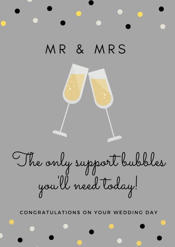 Mr and Mrs - Support bubbles created by Lovelier