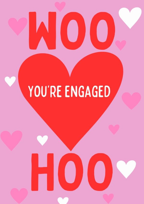 Cute engagement card to congratulate a friend on their exciting news created by thelittleone
