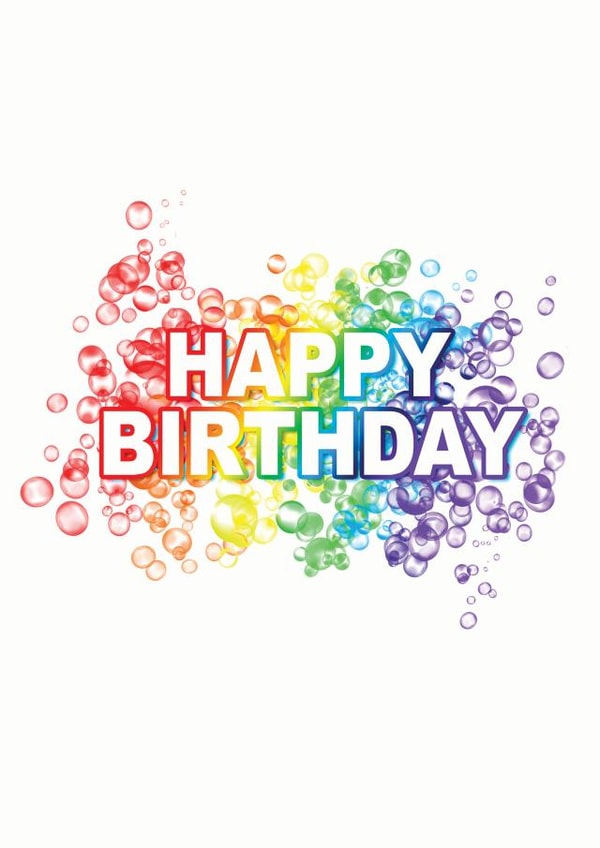 Bubbly Rainbow birthday created by @jpcreative_designs