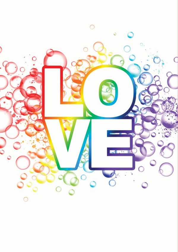 Bubbly Rainbow Love created by @jpcreative_designs
