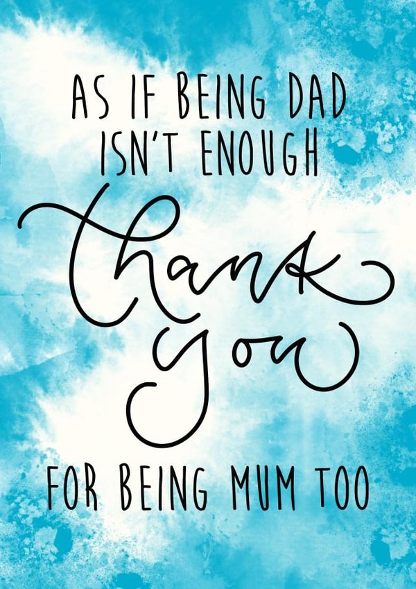 Single dad Father’s Day card created by The Amyverse