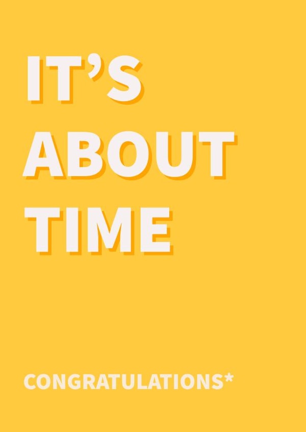 About Time Congratulations Card created by Designs by Elena