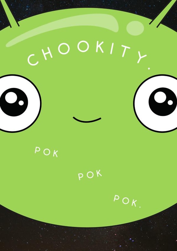 Chookity Pok Mooncake Final Space greetings card created by @punbelievable