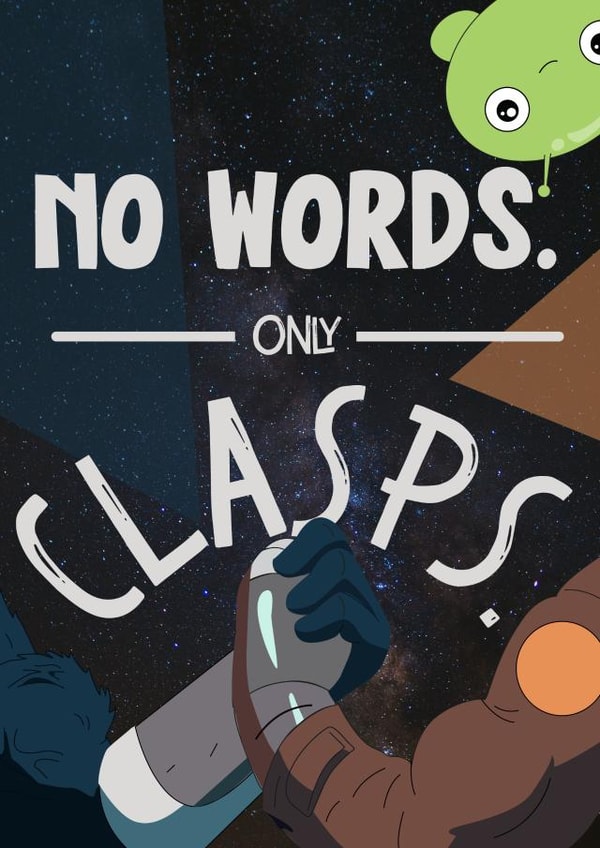 No words only clasps Final Space greetings card created by @punbelievable