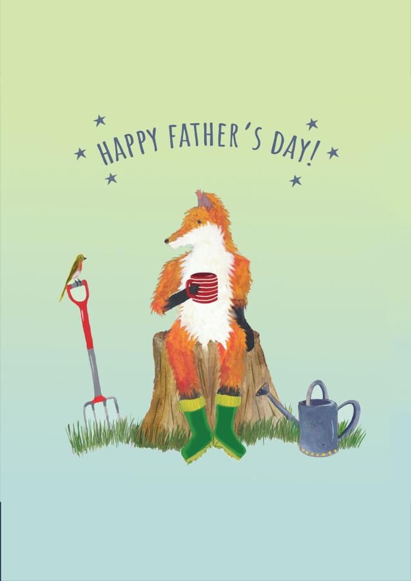 Happy Father's Day gardening fox Card created by JodieArt
