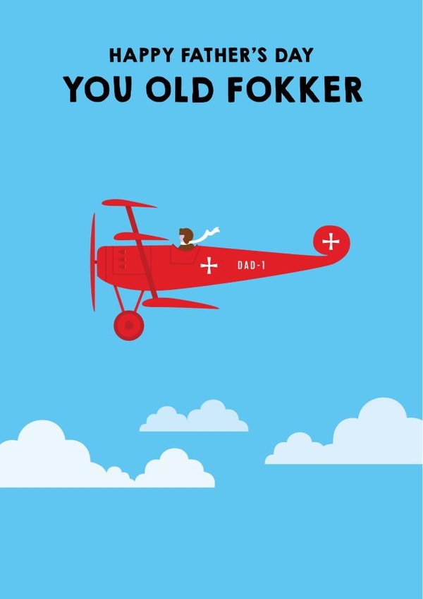 Old Fokker Father's Day card created by LOVEDAY DESIGNS on Thortful