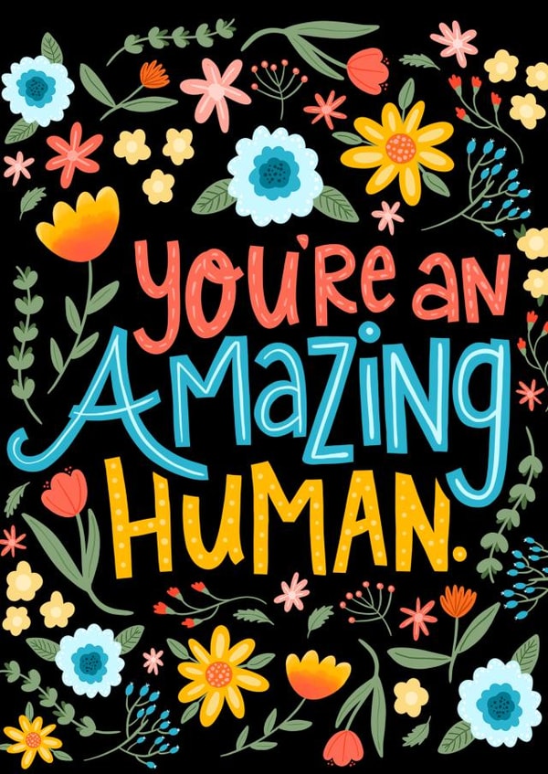 You're an Amazing Human - Thank You card created by Fox Card Co