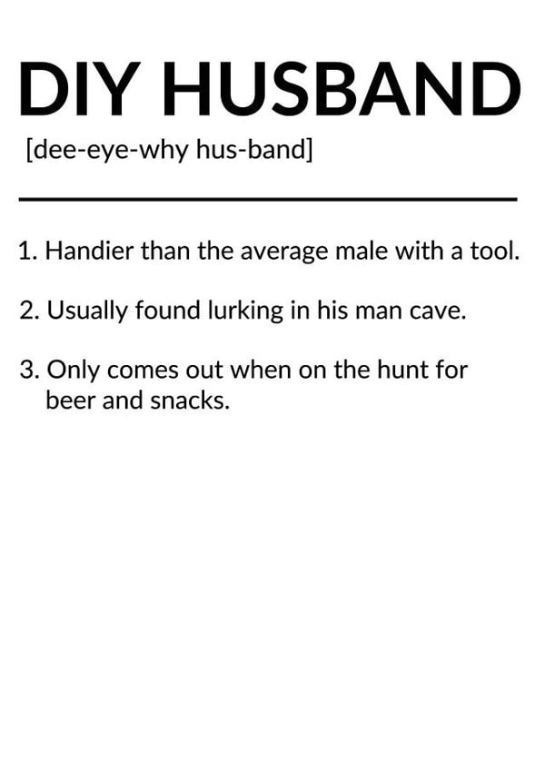 DIY Husband Card created by @Cupsie's Creations