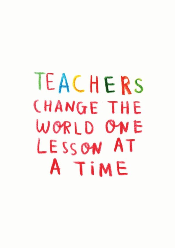 Inspirational teacher thank you card created by Ellie Ellie