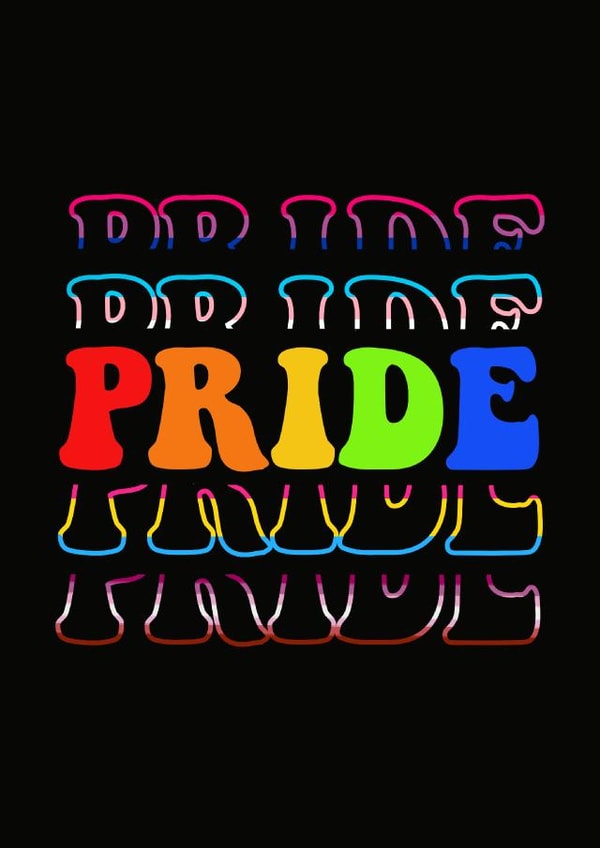 Pride month card created by Kittiwake Creations