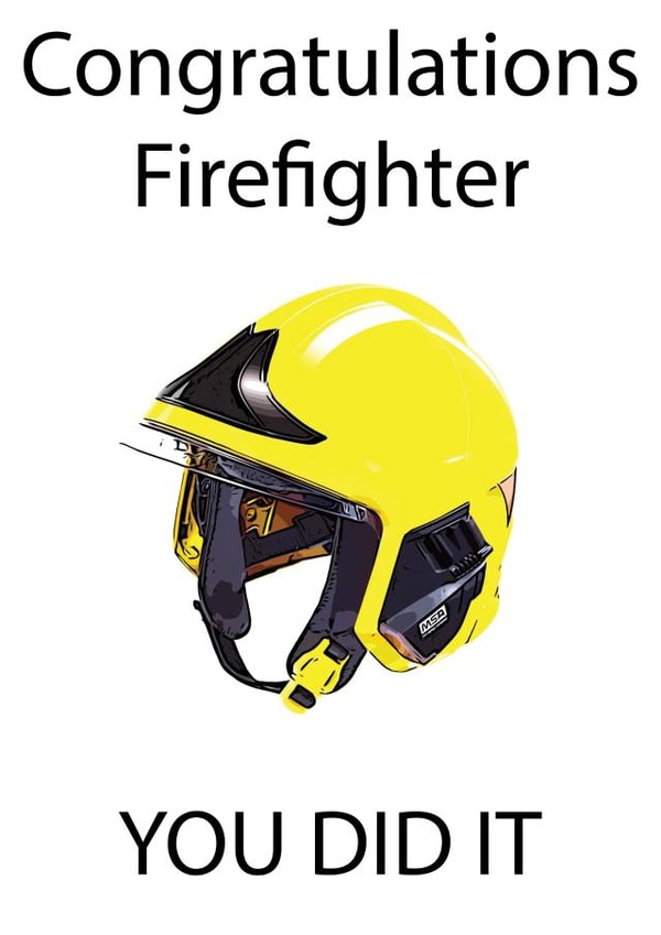 Congratulations Firefighter, Graduation card 1000 created by WindyPopps