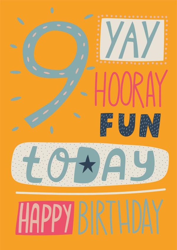 9 Today Birthday Card created by Alice Potter