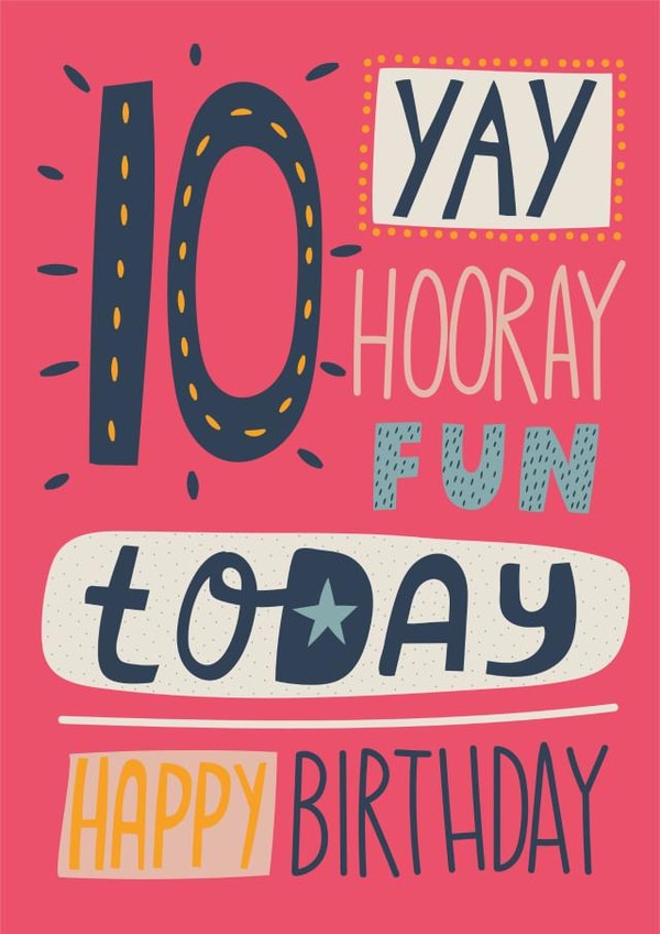 10 Today Birthday Card created by Alice Potter