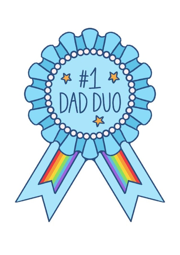 HEARTFELT FATHER’S DAY CARD FOR TWO DADS created by MOUSE CARDS