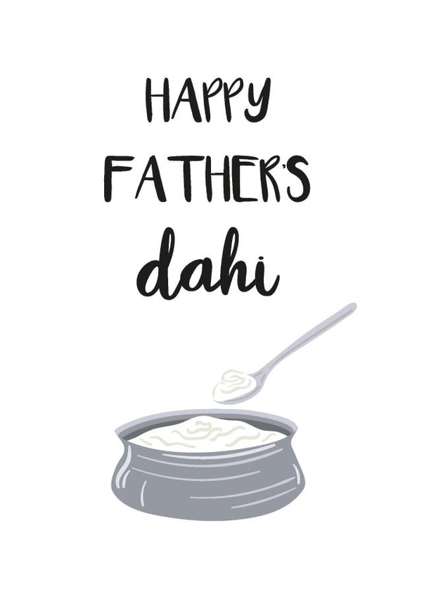 Happy Father's Day Punny Dahi Card created by Gheetings Cards