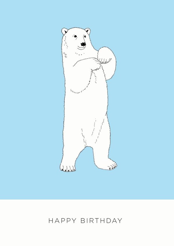 Cute Birthday Card - Polar Bear - Paws created by Bird