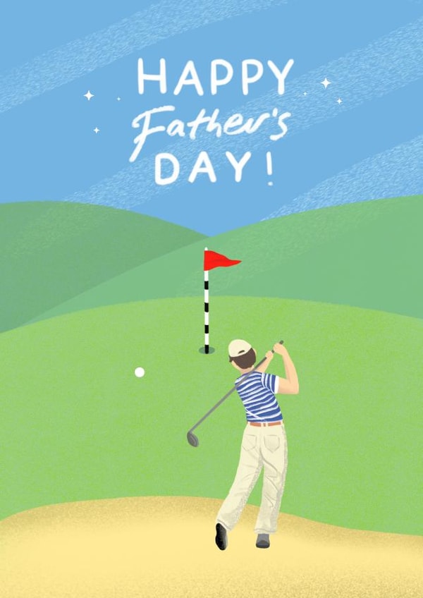 Golfing fathers day card created by Salty Siren Studios