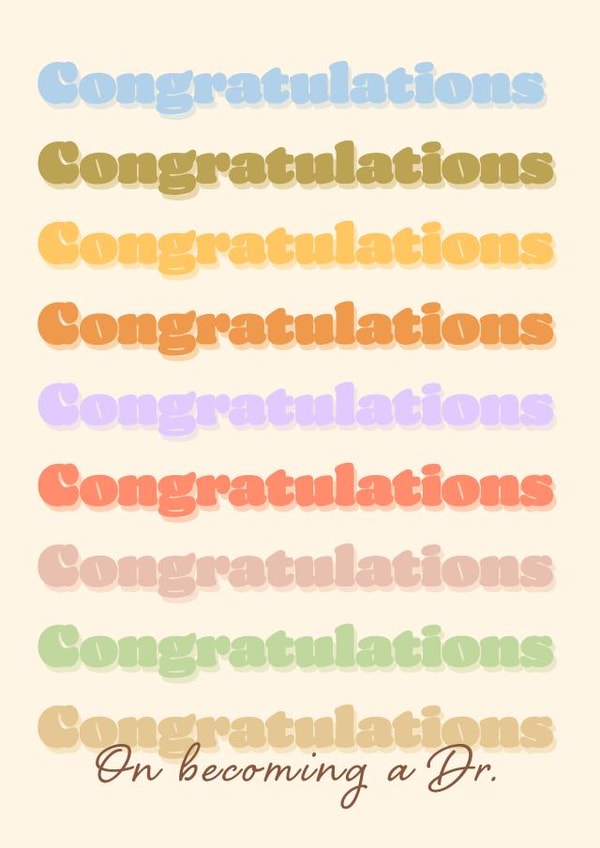 Congratulations on becoming a doctor created by Kamiya Chirodian