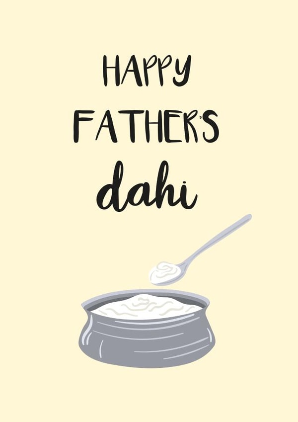 Happy Father's Dahi Day Card created by Gheetings Cards