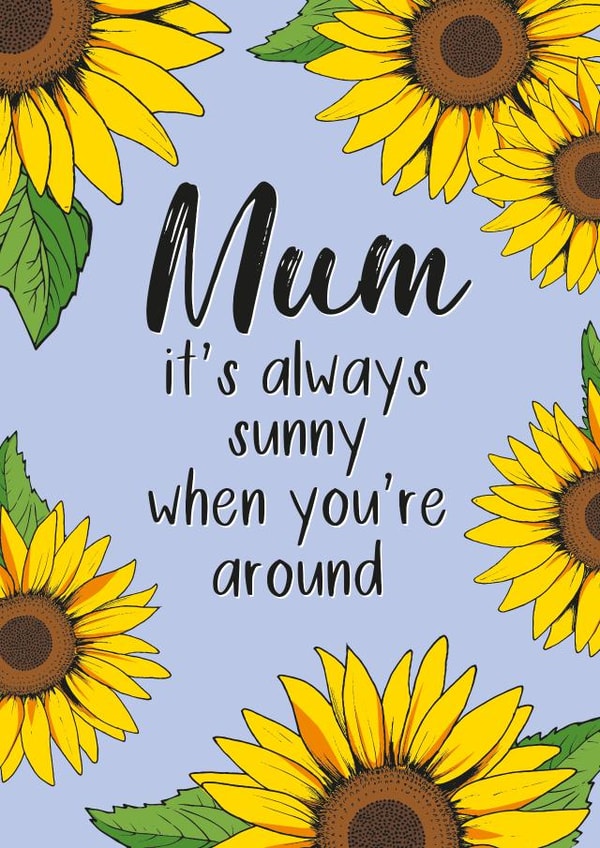 Pretty Birthday Card - For Mum - Sunflower created by Lucy Marie Design