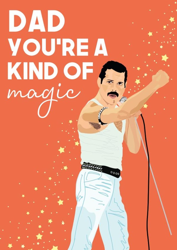 Freddy Mercury Magic Dad card created by WillyBee