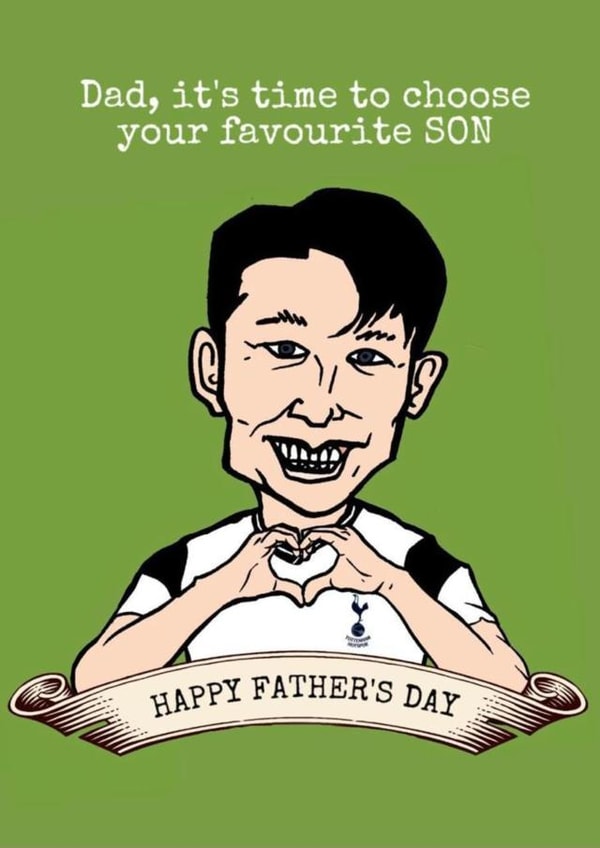 Tottenham Hotspur Football Father's Day Card created by Gibbo The Doodler