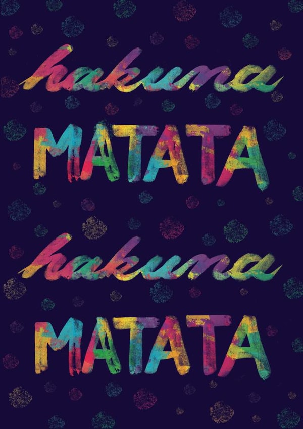 Sing along this Hakuna Matata Card created by Sara Elisa Verona