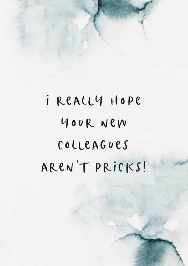 Cheeky New Job Card From Colleague created by I am Nat