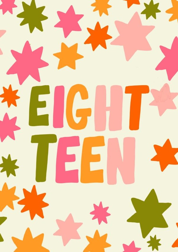 Starry Eighteen Birthday card created by Jessica Morgan-Helliwell