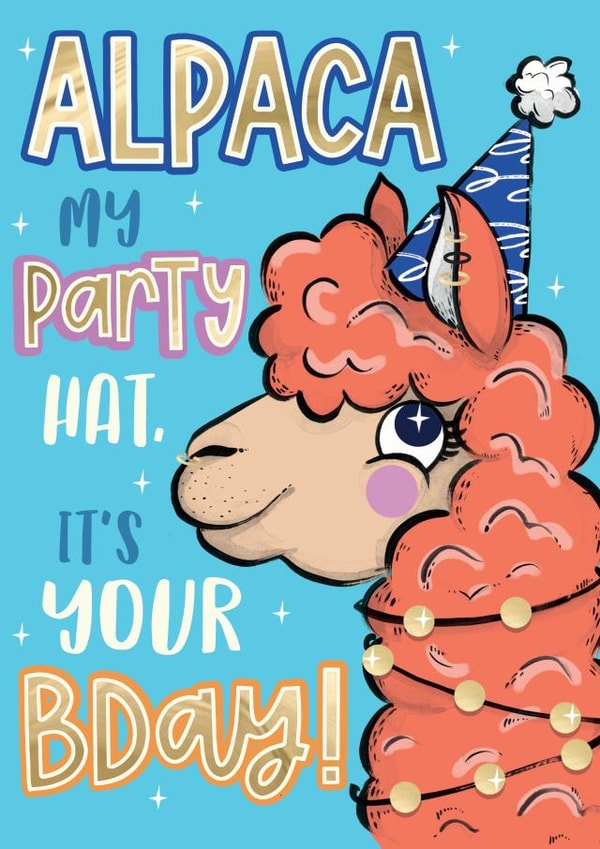 Alpaca Birthday Card created by Dan Bang Studio