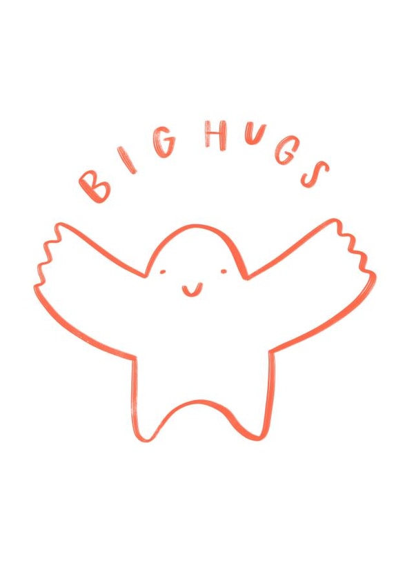 Big hugs, support card created by Bee Davies