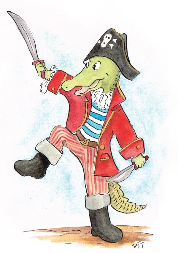 Pirate Crocodile created by Sally Taylor