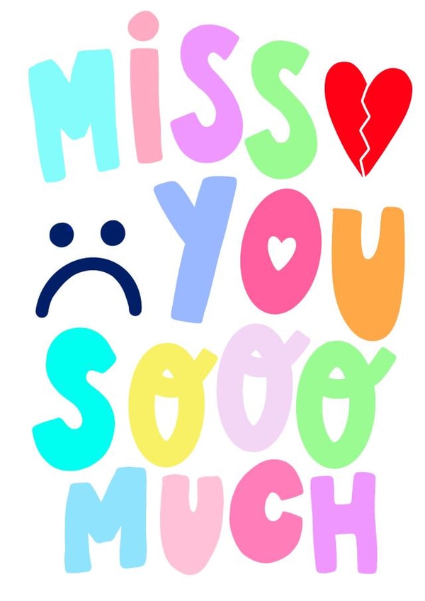 Miss you so much card / rainbow card created by EmilyKateCo