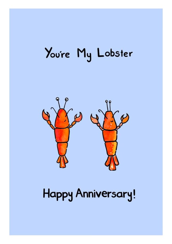 You're My Lobster Friends Anniversary Card created by Meg Lillicrap Studio