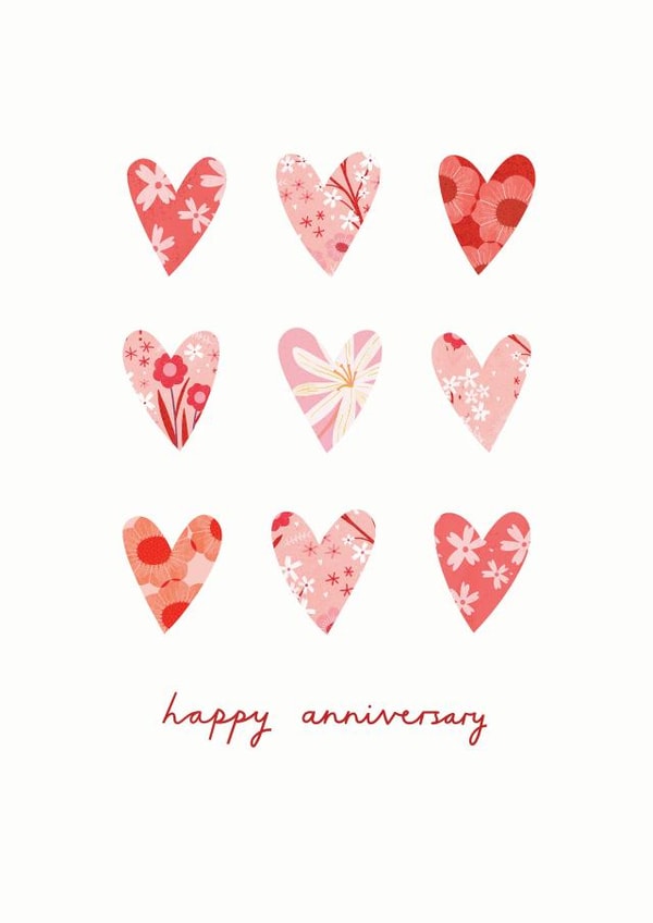 Hearts classic Anniversary card created by Alex Hoskins
