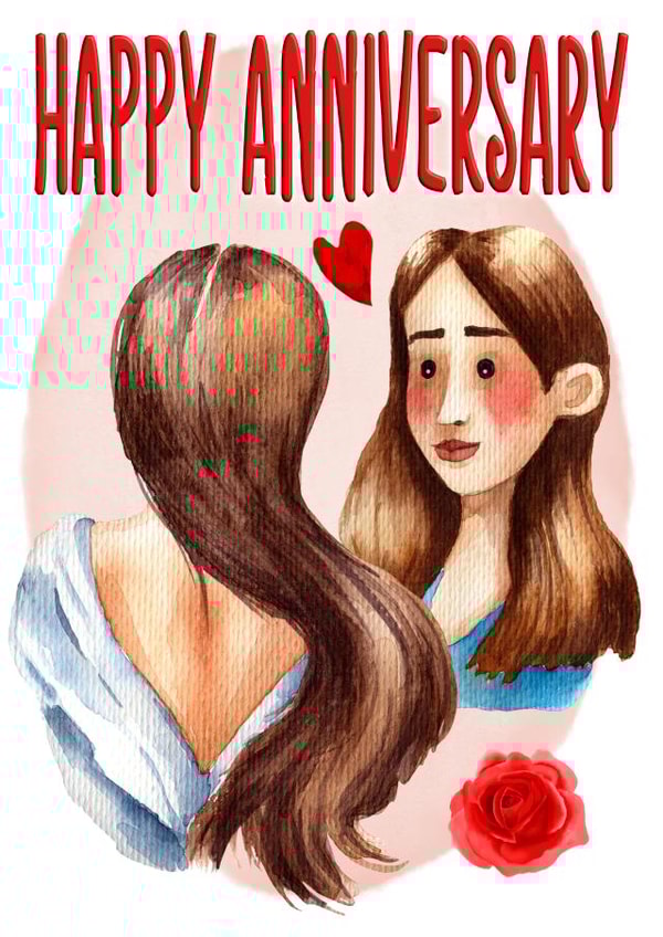 LGBT+ Anniversary Love Card created by CardandFast