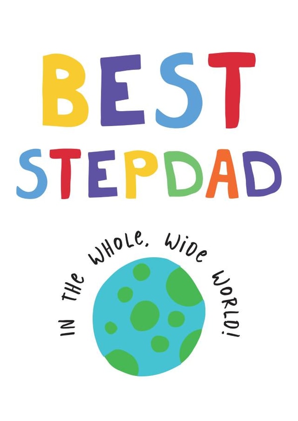 Best Stepdad fathers day card from the kids created by Hello Fridays Studio