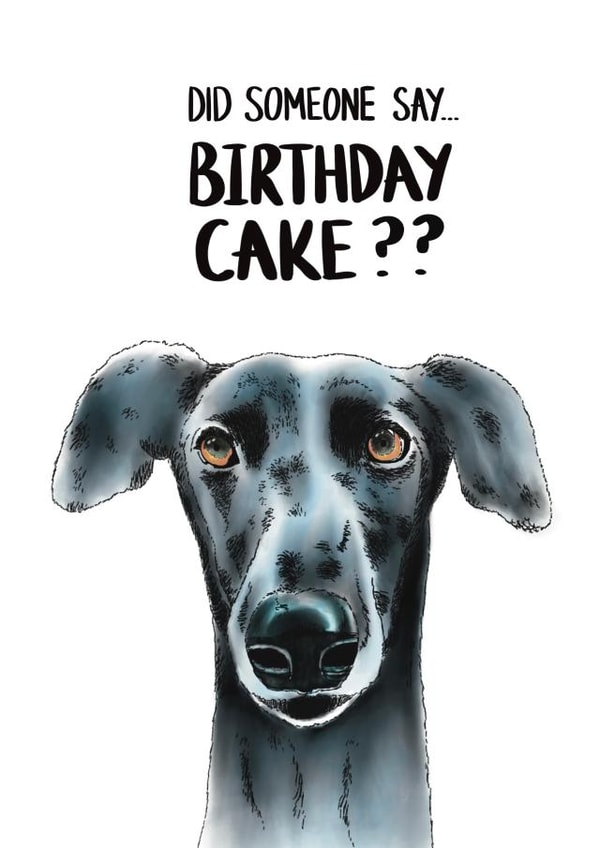 Black Whippet Birthday Cake Card created by Ashley Louise