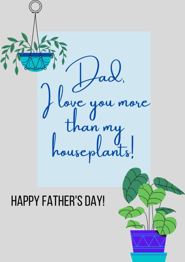 Houseplant Father's Day Card!  created by cardsbyEm