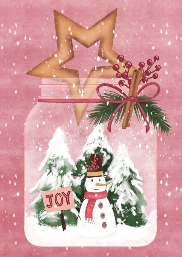 Joy in a Jar Christmas card created by Silvia Volpe