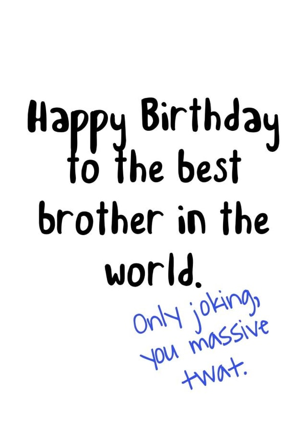 Best brother rude birthday card created by Melissa Charlotte