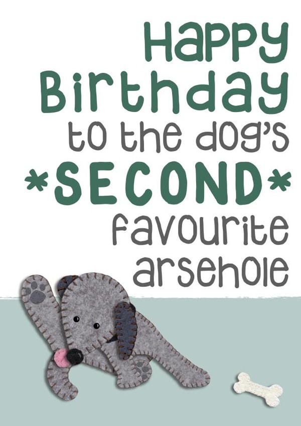 Dog Birthday rude Card created by Presents Felt