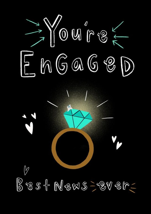 Engagement card created by Lucy and Lolly