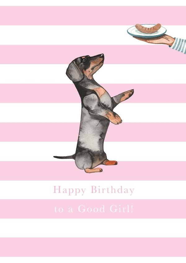 Dachshund Birthday Card - Birthday Girl card created by Paper Maven