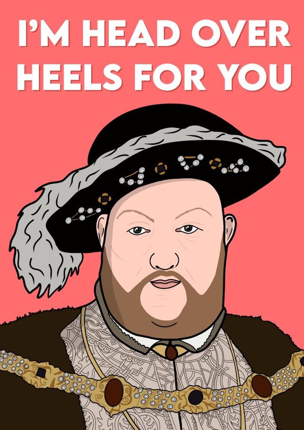 Head Over Heels Henry VIII Anniversary card created by Pink + Pip