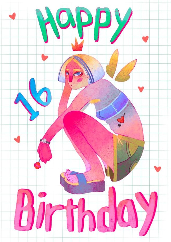 Cool chic 16th Birthday Card created by Yulia Bogatyreva